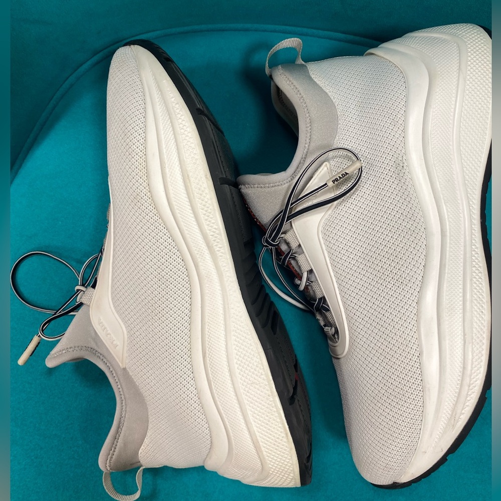 Prada Mesh Neoprene America's Cup 45mm Sneakers size 39 White